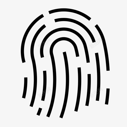 指纹证据保护图标svg_新图网 https://ixintu.com 保护 刑事侦探 扫描 指纹 证据