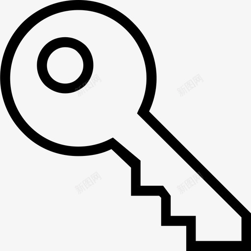 钥匙锁密码图标svg_新图网 https://ixintu.com 安全 密码 工具 开锁 钥匙 锁