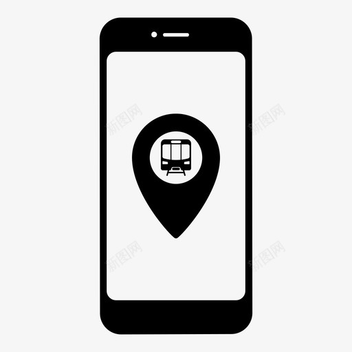地铁站位置智能手机交通图标svg_新图网 https://ixintu.com it 交通 地铁站位置 智能手机