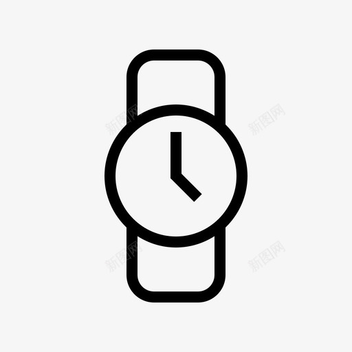 手表时间界面元素薄图标svg_新图网 https://ixintu.com 手表 时间 界面元素薄