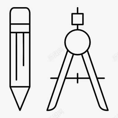 学校用品教育设备图标图标