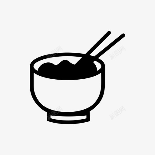 碗筷子食物图标svg_新图网 https://ixintu.com 碗 筷子 面条碗 食物