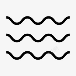 潮浪水河海图标高清图片