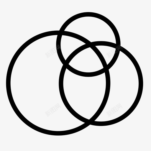 圆圈重叠图标svg_新图网 https://ixintu.com 圆圈 重叠