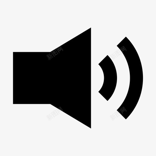 音量扬声器接口材料图标svg_新图网 https://ixintu.com 扬声器 接口材料 音量