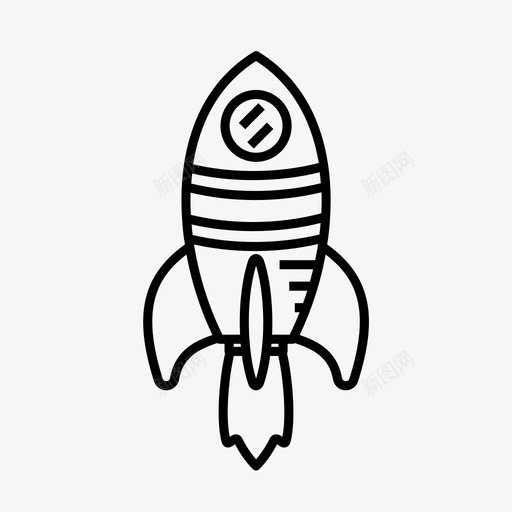 火箭探索研究图标svg_新图网 https://ixintu.com 宇宙飞船 探索 火箭 研究