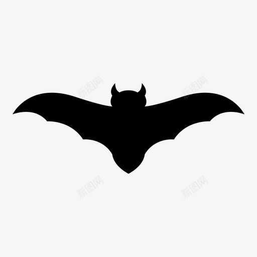 蝙蝠动物生物图标svg_新图网 https://ixintu.com 万圣节 动物 生物 神秘 蝙蝠