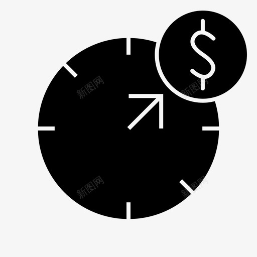 时间就是金钱金融图标svg_新图网 https://ixintu.com 时间就是金钱 金融