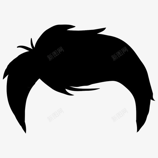 男人的头发脸头图标svg_新图网 https://ixintu.com 头 形状 男人 男人的头发 脸
