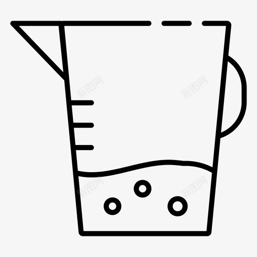 量杯厨房量具图标svg_新图网 https://ixintu.com 厨房 水 烹饪烘焙 量具 量杯