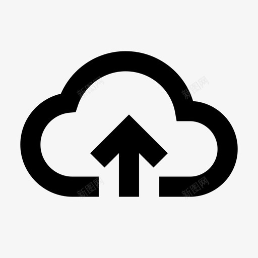 云上传云数据托管图标svg_新图网 https://ixintu.com 云上传 云数据 互联网 托管 服务器 材质图标