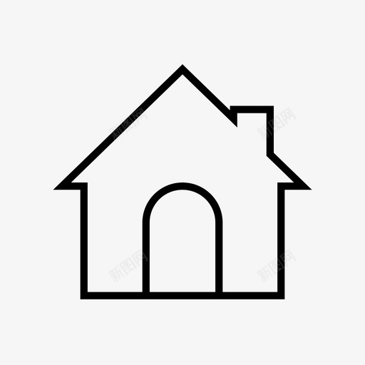 房屋建筑物建筑图标svg_新图网 https://ixintu.com 建筑 建筑物 开发和建筑物 房屋 财产