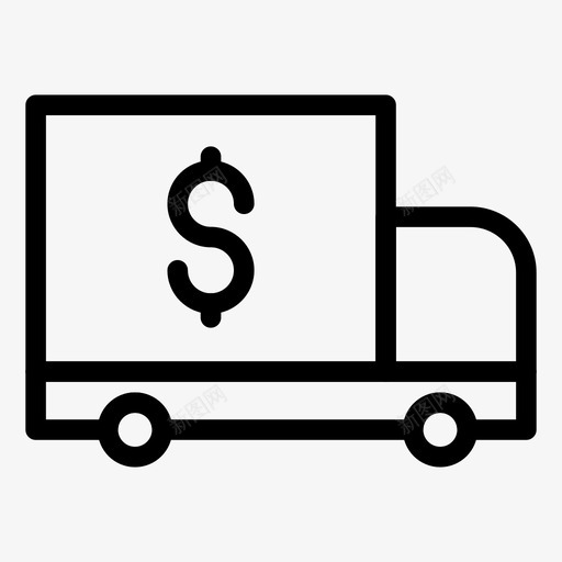 卡车银行送货图标svg_新图网 https://ixintu.com 卡车 车辆 运输 送货 银行 银行和金融行图标