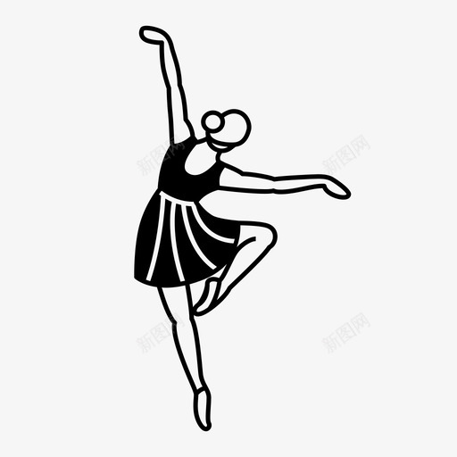 芭蕾舞演员芭蕾舞舞蹈图标svg_新图网 https://ixintu.com 舞蹈 舞蹈演员 芭蕾舞 芭蕾舞演员 跳