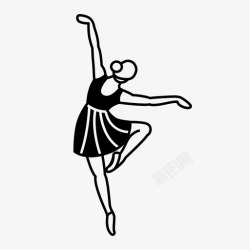跳芭蕾舞女孩芭蕾舞演员芭蕾舞舞蹈图标高清图片