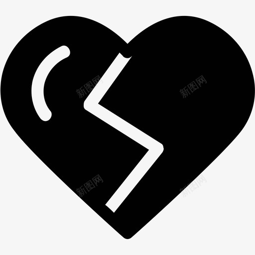 破碎的心格洛丽亚婚礼铭文图标svg_新图网 https://ixintu.com 格洛丽亚婚礼铭文 破碎的心
