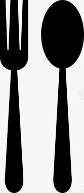 勺子和叉子餐具餐厅图标图标
