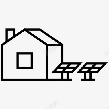 太阳能电池生态电力图标图标