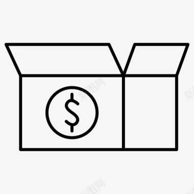 投资项目盒子美元图标图标