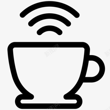咖啡wifi咖啡店图标图标