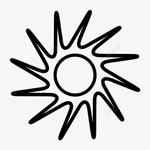 太阳扭曲火焰热图标svg_新图网 https://ixintu.com 太阳扭曲 射线 火焰 热