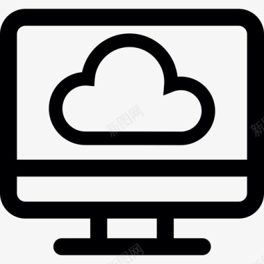 云端技术媒体和技术的屏幕图标图标