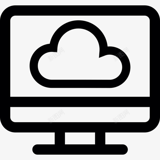 云端技术媒体和技术的屏幕图标svg_新图网 https://ixintu.com 云端 媒体和技术的屏幕 技术