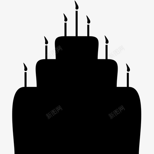 生日蛋糕蜡烛吃图标svg_新图网 https://ixintu.com 吃 生日蛋糕 蜡烛