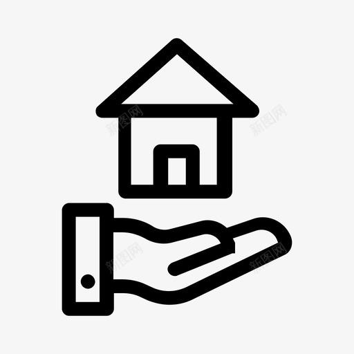 卖房子银行经纪人图标svg_新图网 https://ixintu.com 卖房子 经济 经纪人 金融 钱 银行