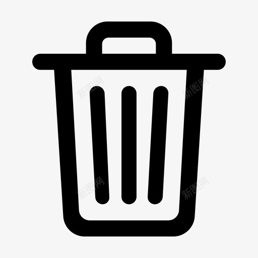 垃圾桶篮子垃圾箱图标svg_新图网 https://ixintu.com 删除 垃圾桶 垃圾箱 清理 篮子