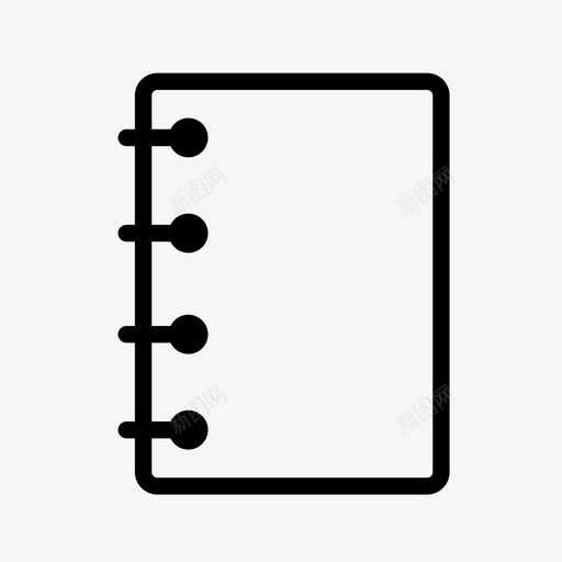 记事本书笔记本图标svg_新图网 https://ixintu.com 书 文件和标签 笔记本 记事本