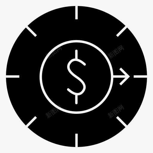 时间就是金钱金融图标svg_新图网 https://ixintu.com 时间就是金钱 金融