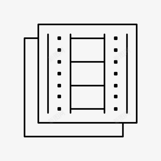 胶卷按钮胶片带图标svg_新图网 https://ixintu.com 导航 按钮 电影 胶卷 胶片带