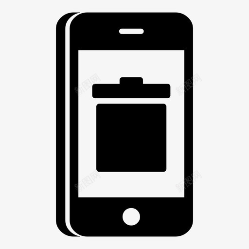 智能手机垃圾桶智能手机功能图标svg_新图网 https://ixintu.com 垃圾桶 智能手机 智能手机功能