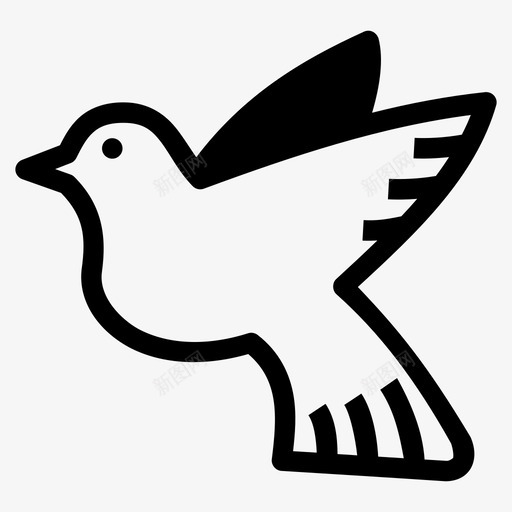 鸽子小鸟苍蝇图标svg_新图网 https://ixintu.com 和平 小鸟 自由 苍蝇 鸽子