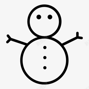 雪人圣诞节寒冷图标图标