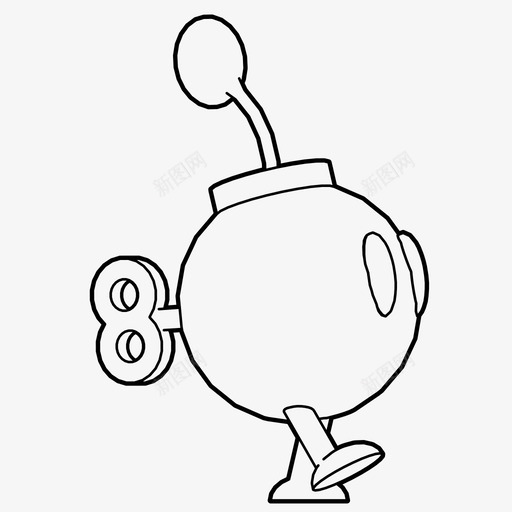 步行炸弹爆炸游戏图标svg_新图网 https://ixintu.com 步行炸弹 游戏 爆炸 超级马里奥 超级马里奥炸弹