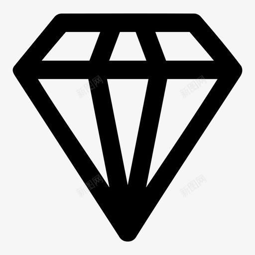 钻石水晶珠宝图标svg_新图网 https://ixintu.com 水晶 珠宝 礼物 结婚礼物 钻石