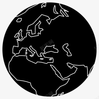 地球欧洲地图世界地图图标图标