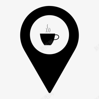 咖啡角咖啡厅位置图标图标