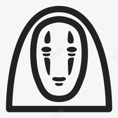 鬼魂吉卜力面具图标图标