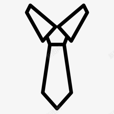 领带时装制服图标图标