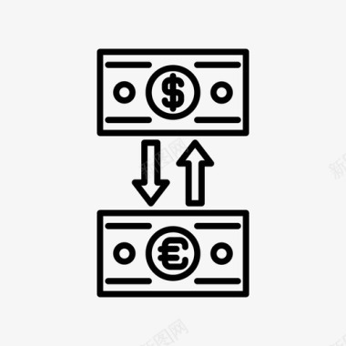 货币兑换美元金融图标图标