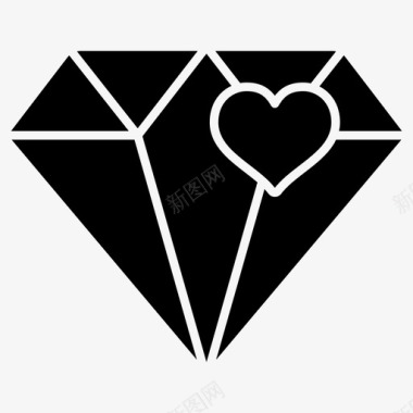 水晶钻石绿宝石图标图标