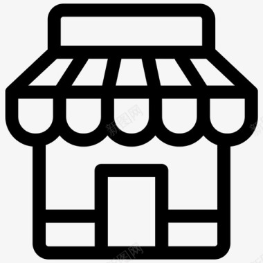 零售商店购物商业线第7卷图标图标