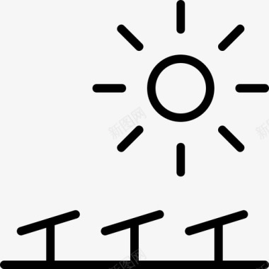 太阳能板电力能源图标图标