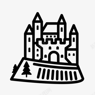 恐怖城堡万圣节万圣节系列图标图标