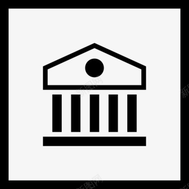 金融广场银行货币图标图标