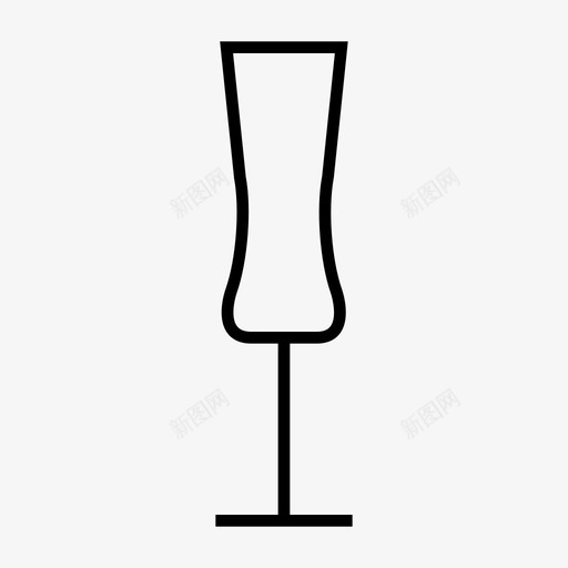 玻璃杯香槟长笛饮料图标svg_新图网 https://ixintu.com 果汁 派对 玻璃杯 饮料 香槟长笛