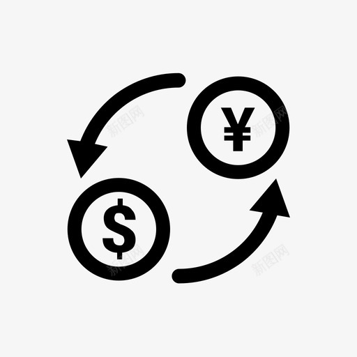 兑换货币银行业务图标svg_新图网 https://ixintu.com 兑换货币 银行业务